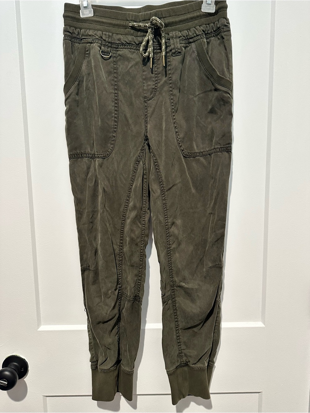 Anthropologie Pilcro Olive Drawstring Jogger Pants